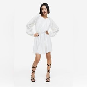 H & M Balloon Open-Sleeve Open-Back Dress Size M